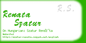 renata szatur business card
